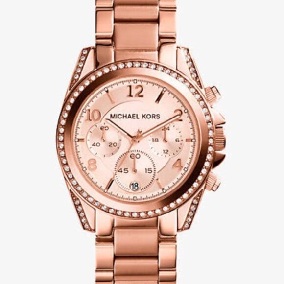 MICHAEL KORS MK5263 Blair All Rose-Gold 39mm Chronograph Watch w/ new battery! - Picture 11 of 11